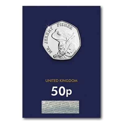 2017 BU 50p Coin (Card) - Mr Jeremy Fisher